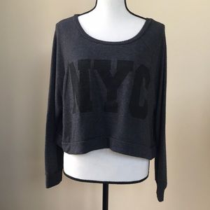 NYC Crop Top Sweatshirt